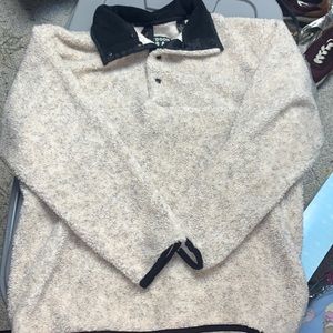 Sherpa type quarter button pull over